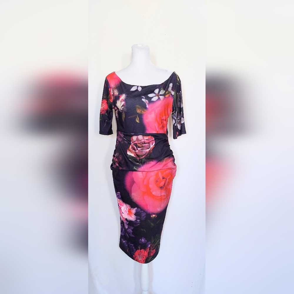 ASOS Maternity Floral Print Midi Dress Size 6 Multicolor NWT